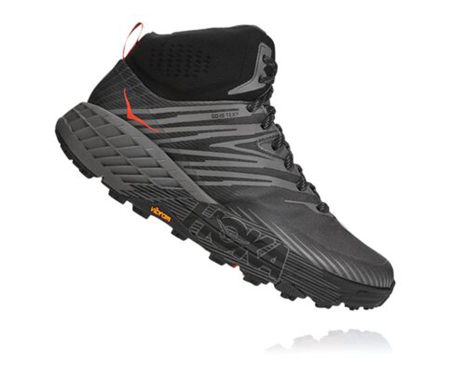 Tenis Trail Hoka One One Masculino Pretas - Speedgoat Mid Gore-Tex 2 - 065-RBWAVK